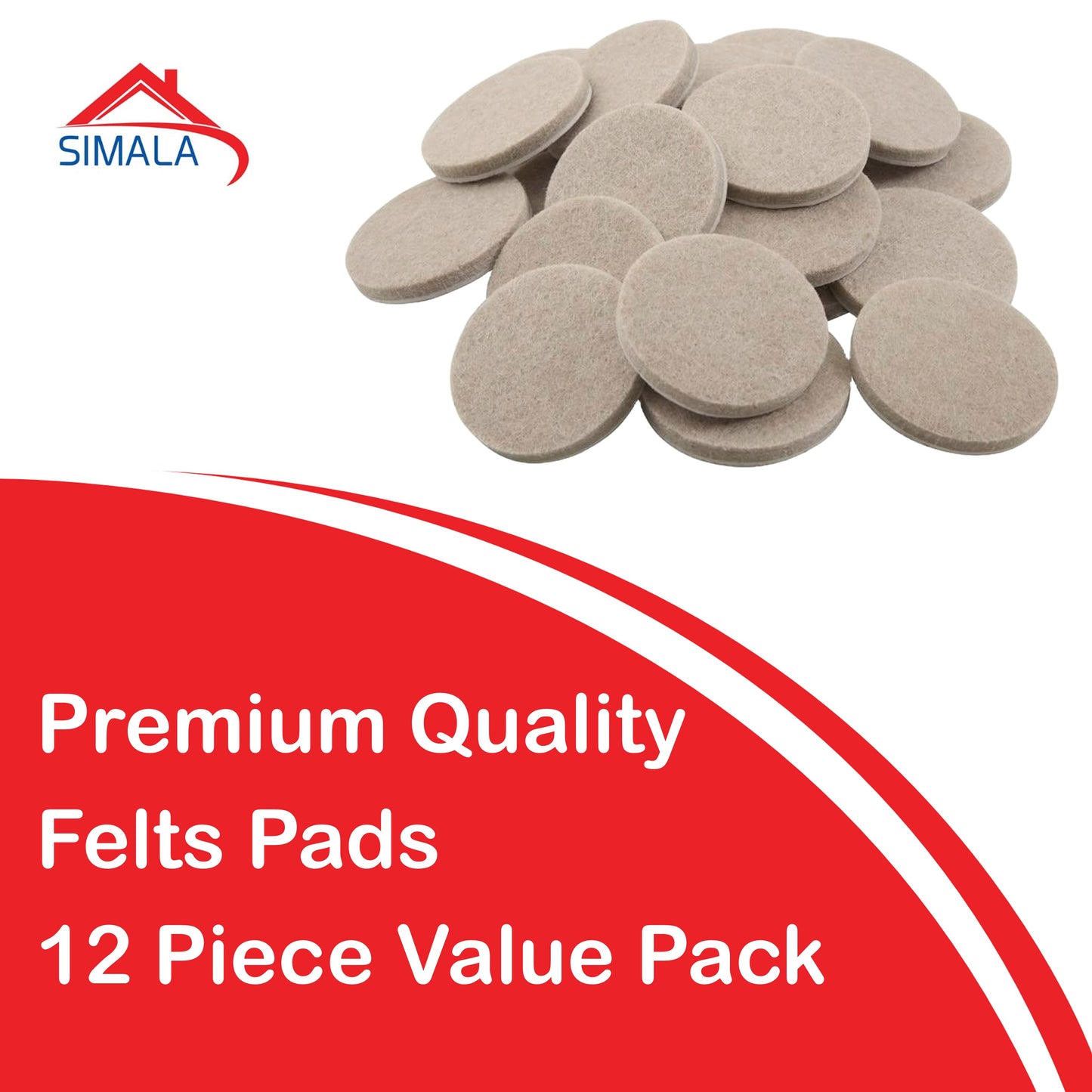 Felt pads 38mm round beige furniture pads. 5mm thick chair leg floor protectors
