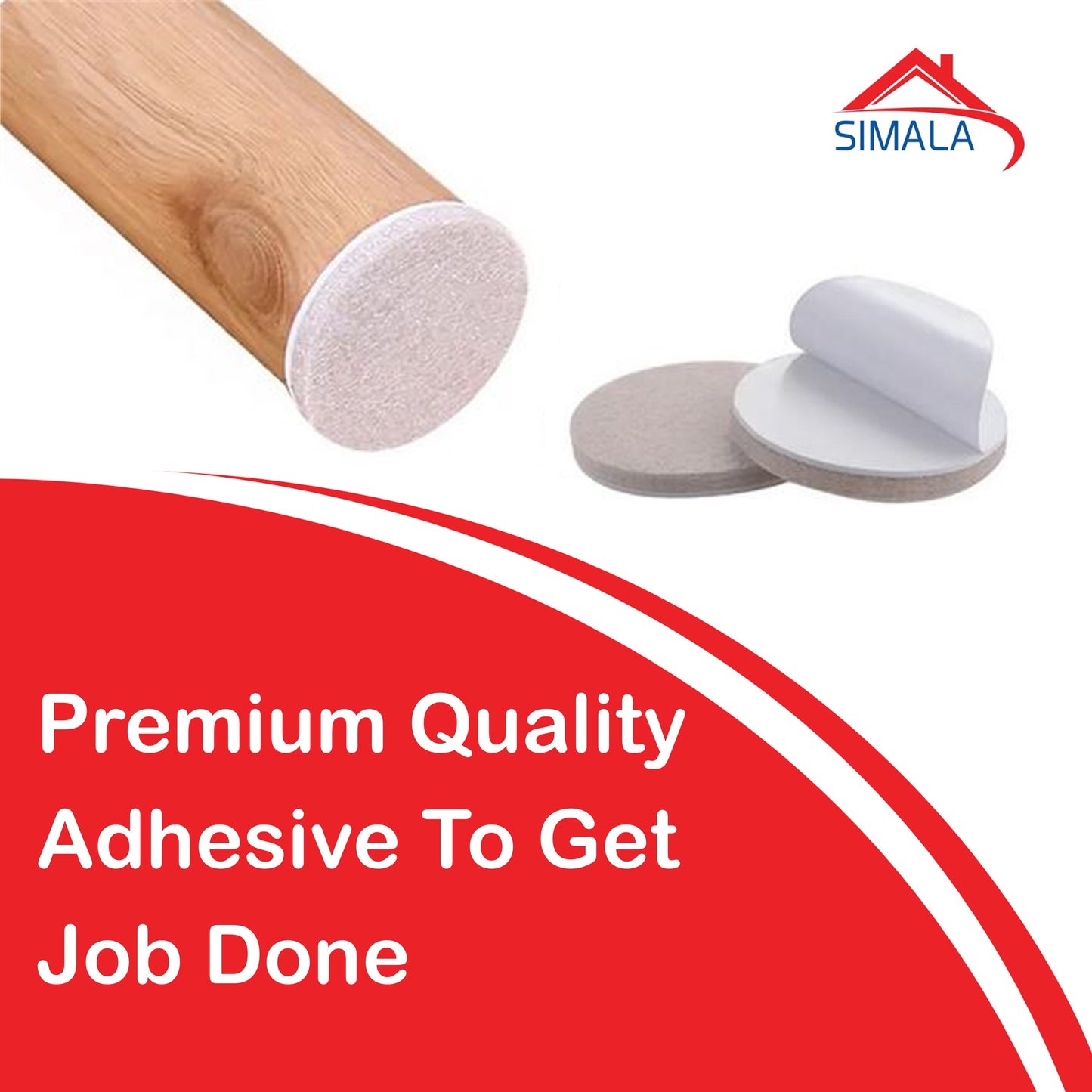 Felt pads 38mm round beige furniture pads. 5mm thick chair leg floor protectors