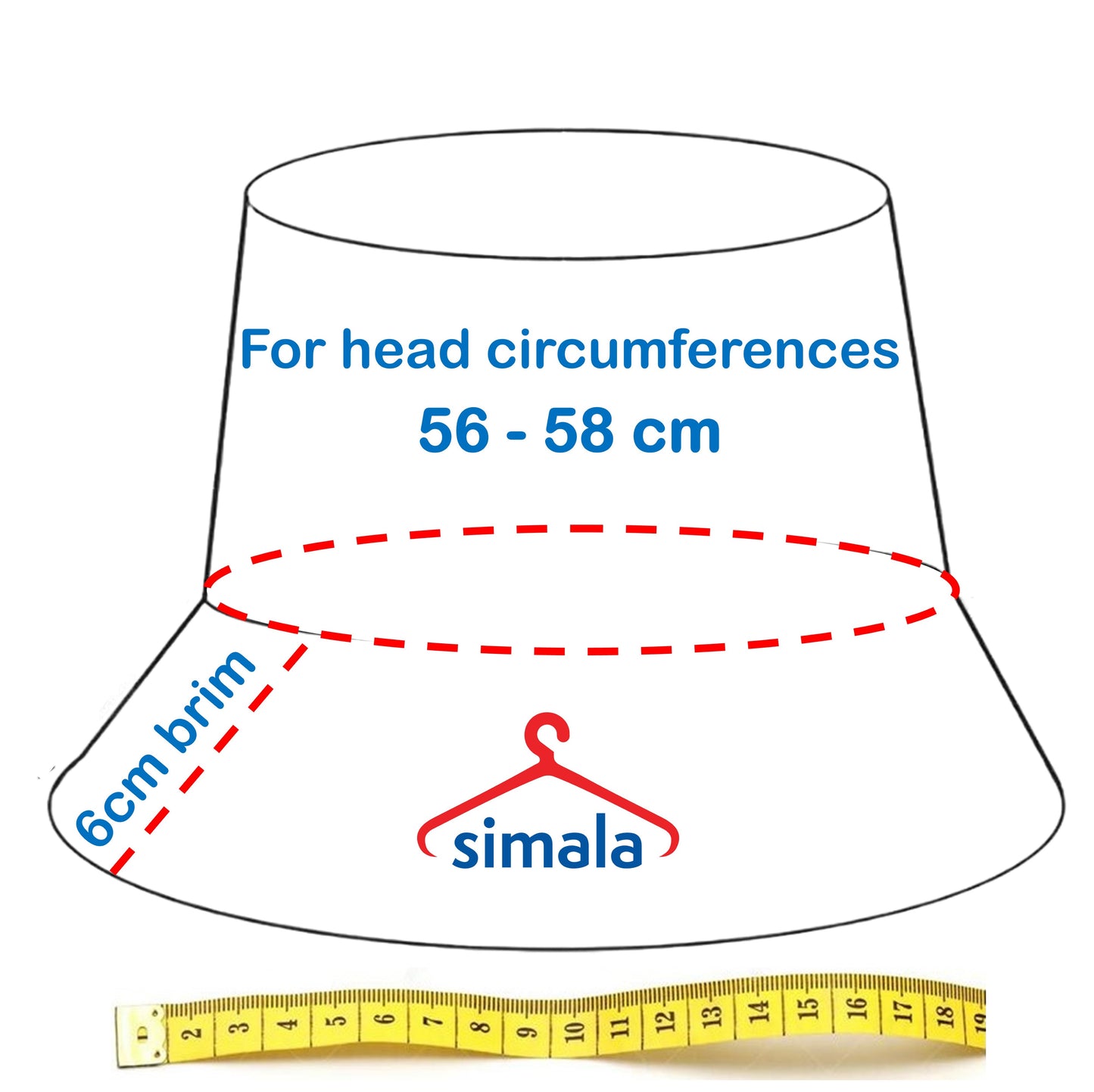 Bucket hat 100% cotton with reversible design, flamingo pink festival hat