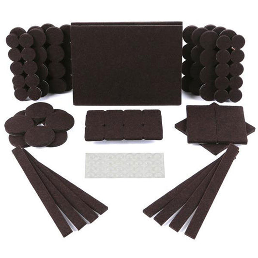 Chair Leg Protectors Premium Furniture Felt Pads & Rubber Bumpers 150 Pack Brown Hardwood Floor Protectors