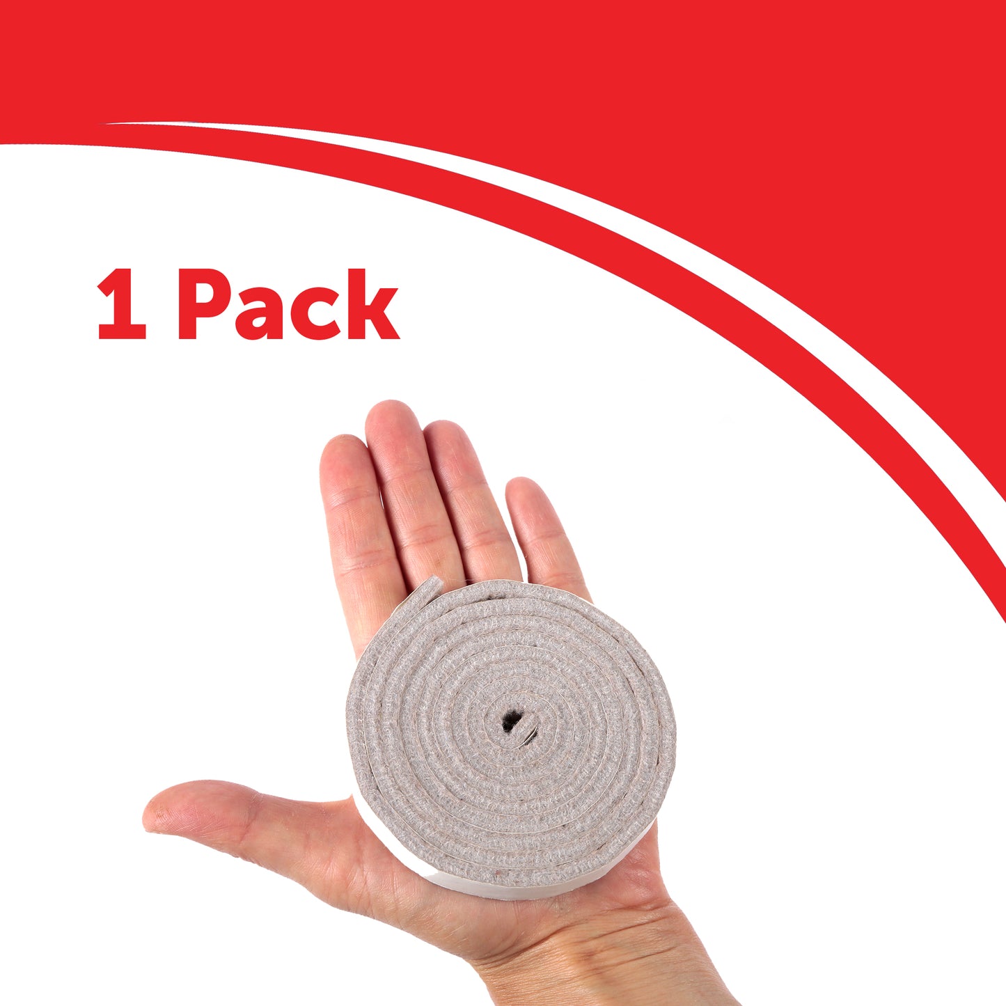 1 pack of beige furniture pads 1.52 meters x 13mm x 5mm.