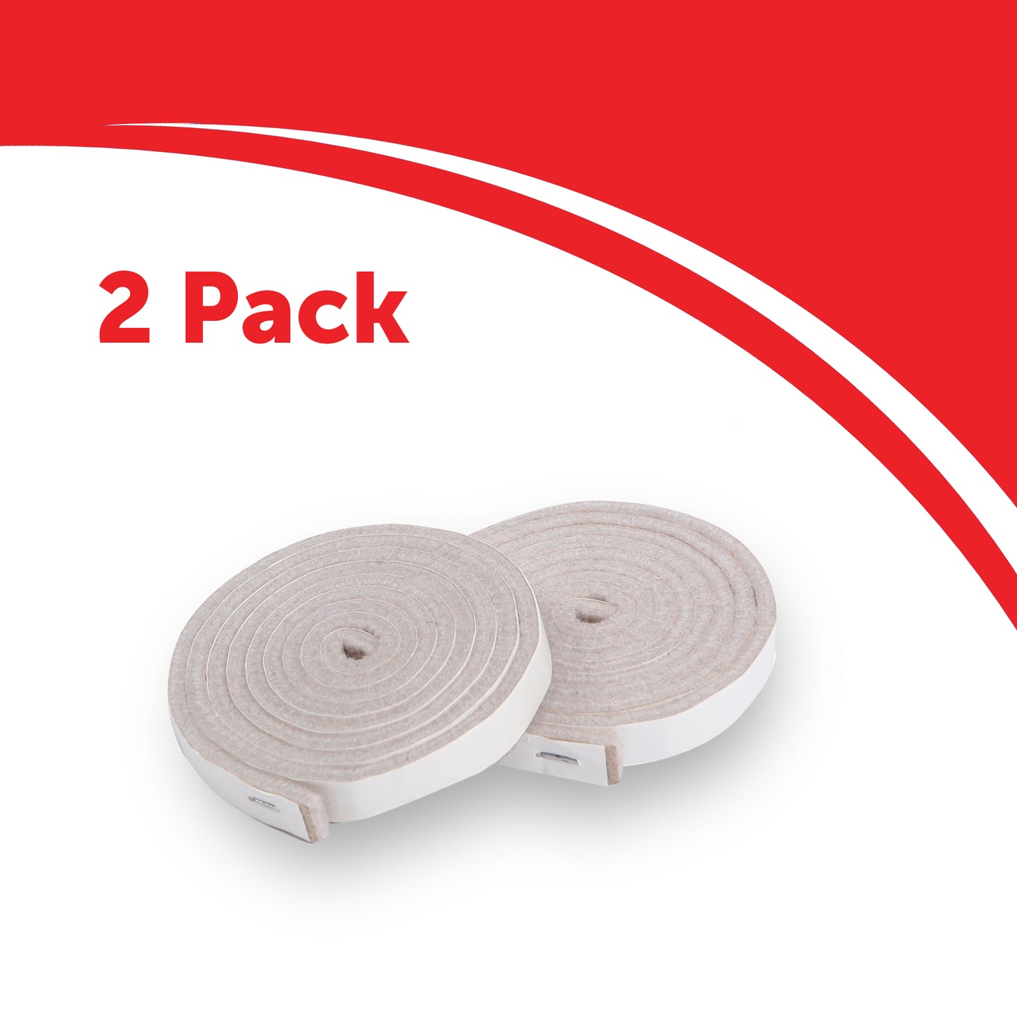 2 pack of beige furniture pads 1.52 meters x 13mm x 5mm.