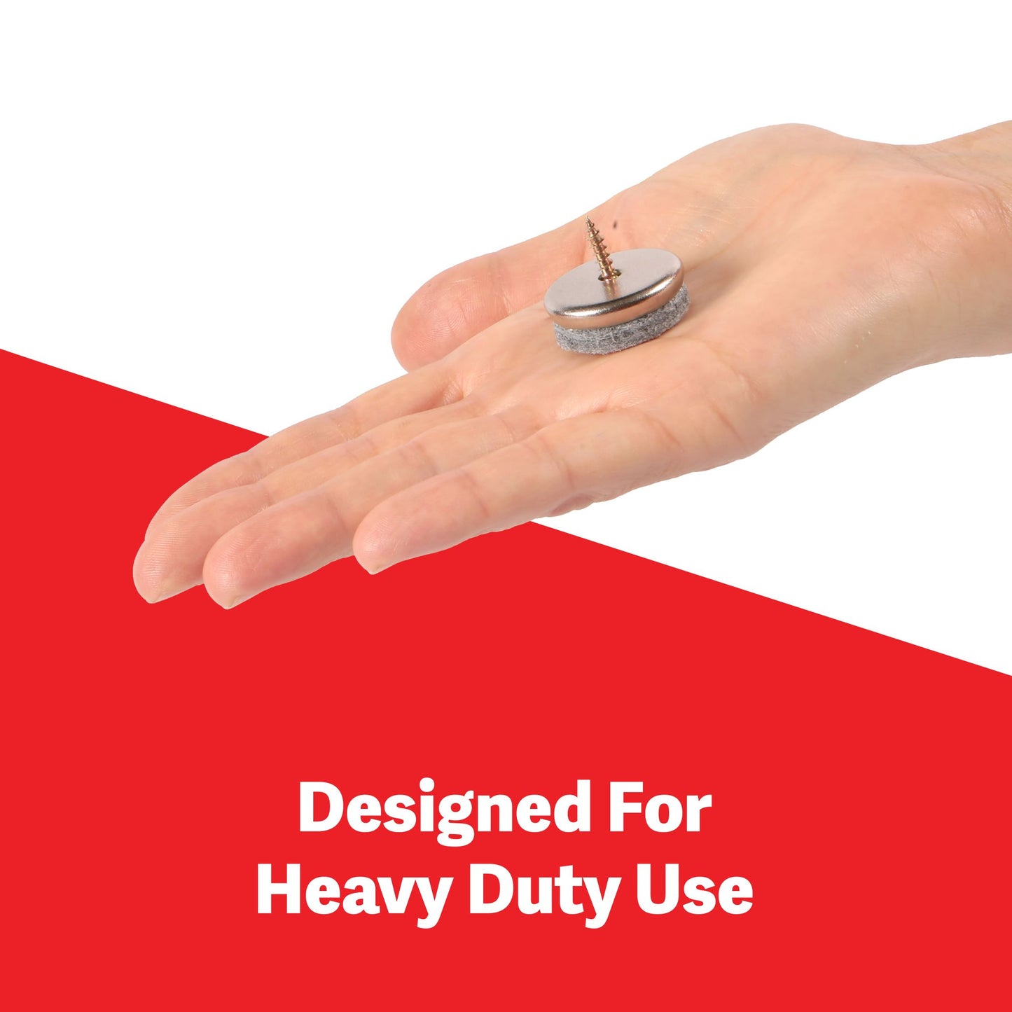 Furniture Felt Pads - Furniture Pads with Easy Screw Installation, Chair Leg Floor Protectors with 5mm Thick Felt are Ideal Floor Protector Pads