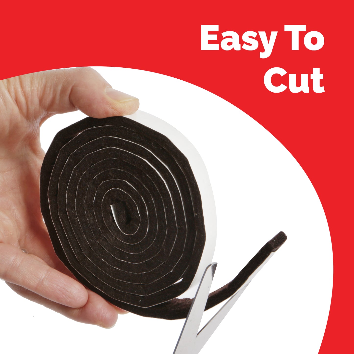 SIMALA self adhesive chair floor protectors can be cut to required size.