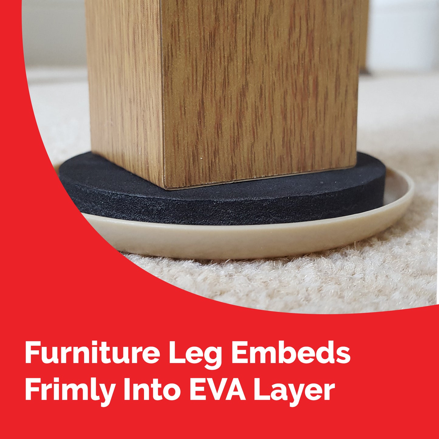 Furniture Sliders For Carpet, Heavy Duty Furniture Sliders 89mm Diameter