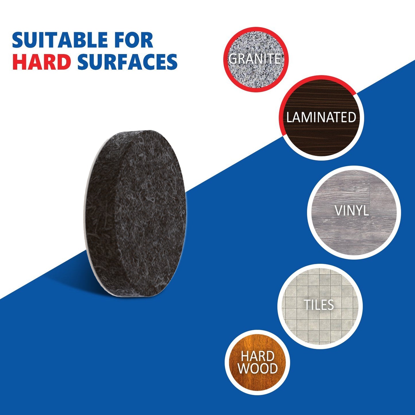 Chair Leg Protectors Premium Furniture Felt Pads & Rubber Bumpers 150 Pack Brown Hardwood Floor Protectors