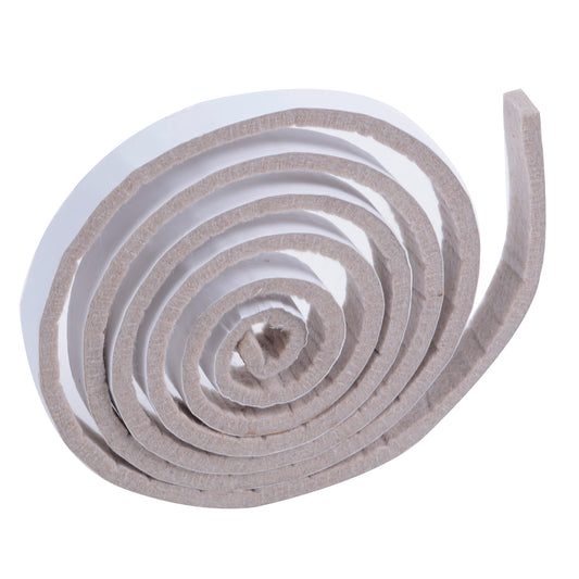 Beige self adhesive furniture felt roll, 1.52 meters in length.