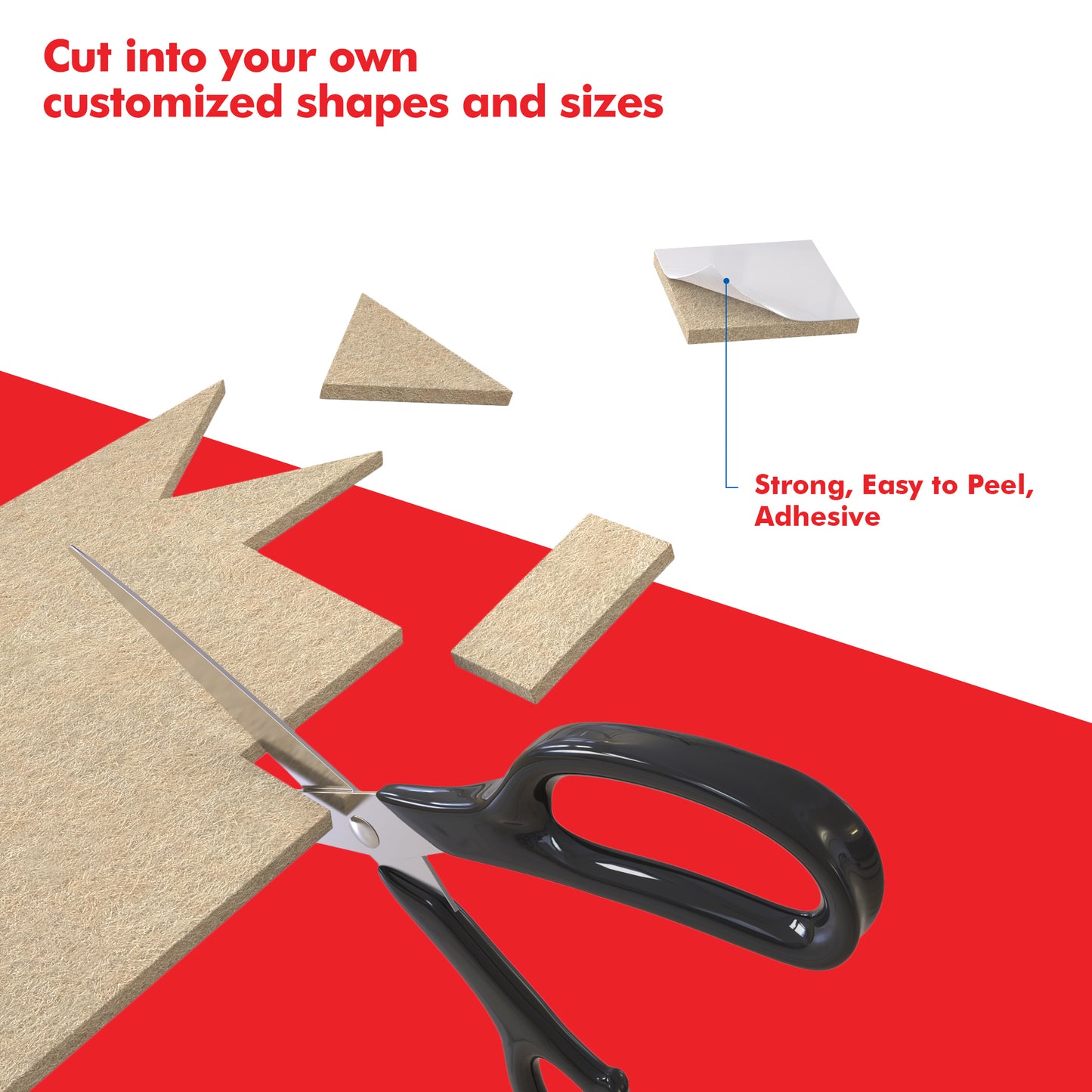 Furniture Felt Pads Floor Protectors 11x15cm Heavy Duty Felt Sheets 5mm Cut Best Adhesive Felt Pads for Furniture Feet Chair Leg Floor Protectors