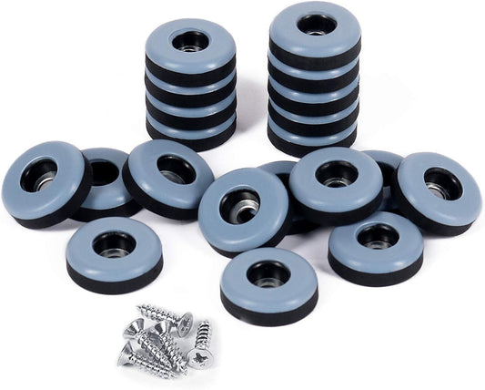 Chair Leg Floor Protectors Diameter 5mm Thick Screw In Glides for Hard surface and Carpets
