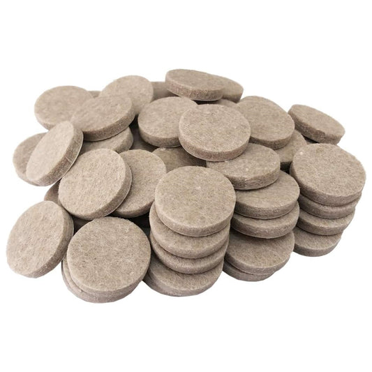 Felt pads 25mm round beige furniture pads. 5mm thick chair leg floor protectors