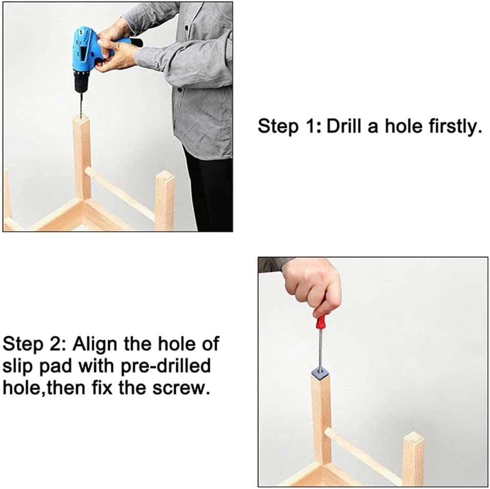 Chair Leg Floor Protectors Diameter 5mm Thick Screw In Glides for Hard surface and Carpets